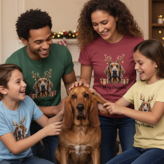 Bloodhound Reindeer T-Shirt