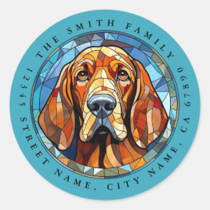 Bloodhound Round Stickers