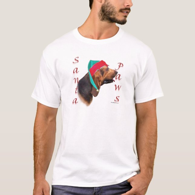 Bloodhound Santa Paws T-Shirt (Front)