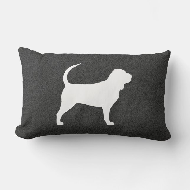 Bloodhound Silhouette Lumbar Cushion (Front)