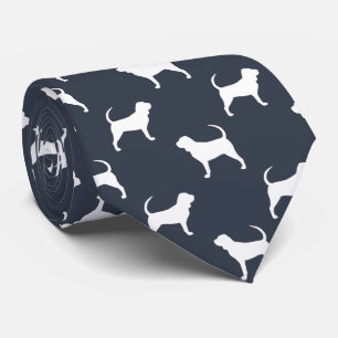 Bloodhound Silhouettes Pattern Tie