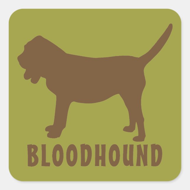 Bloodhound Square Sticker (Front)