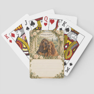 Bloodhound Wedding Guest Book Signing Deck Playing Cards