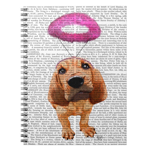 Bloodhound With Angelic Pink Halo Notebook (Front)