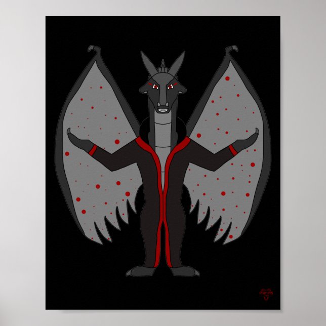 Bloodmoon Dragonborn Fantasy Poster (Front)