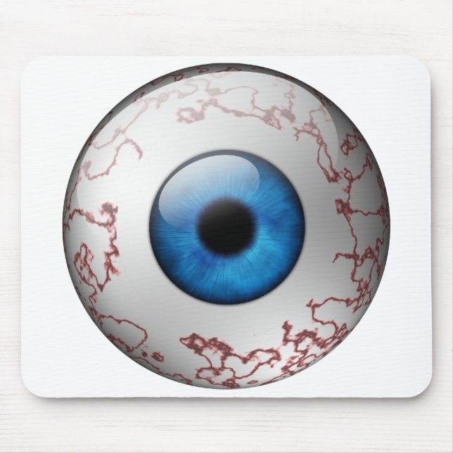 Bloodshot Blue Eyeball Mouse Pad (Front)