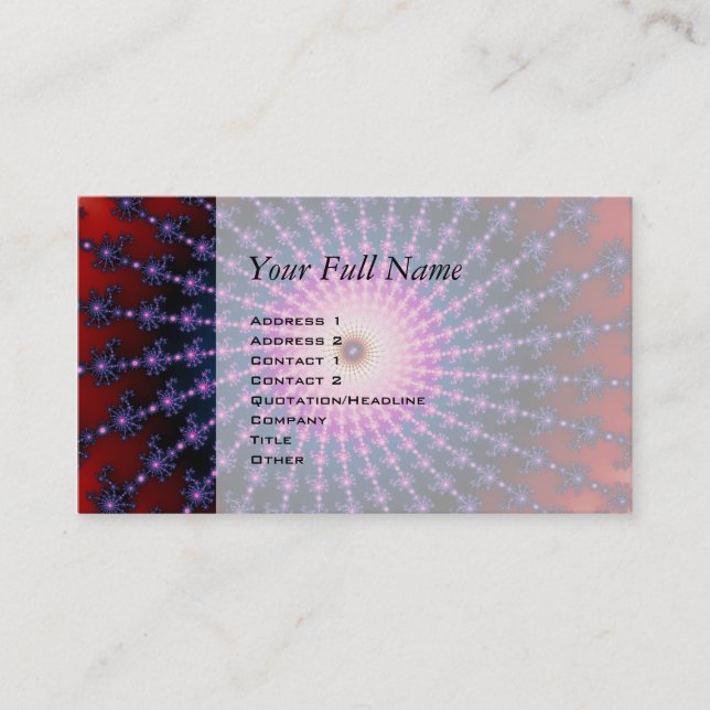Bloodshot Fractal Swirl Business Card (Front)
