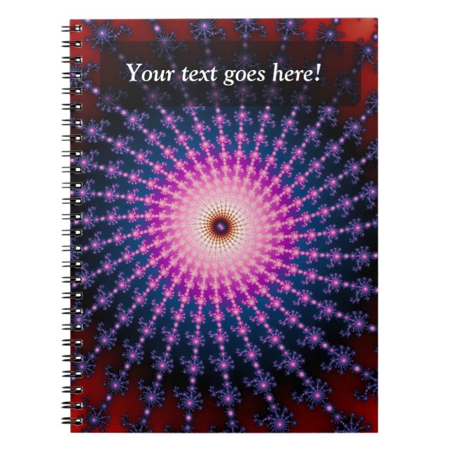 Bloodshot Fractal Swirl Notebook (Front)