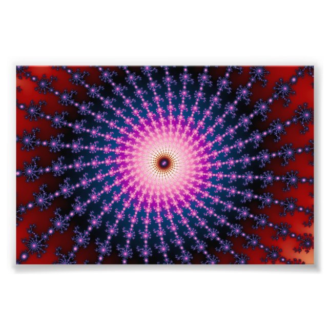 Bloodshot Fractal Swirl Photo Print (Front)