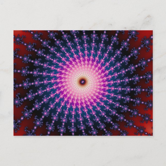 Bloodshot Fractal Swirl Postcard (Front)