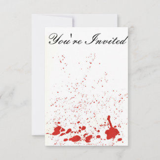 Bloodsplatter invitation