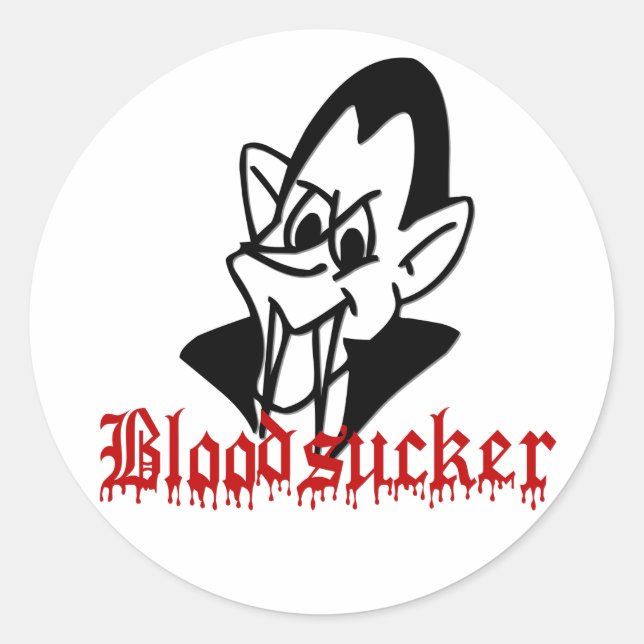 Bloodsucker Vampire Halloween Stickers (Front)
