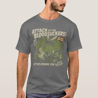 Bloodsuckers Attack Mosquitos Movie Poster Vintage T-Shirt