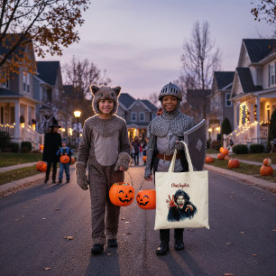 Bloodthirsty Vampire Couple Gothic Black Red Tote Bag