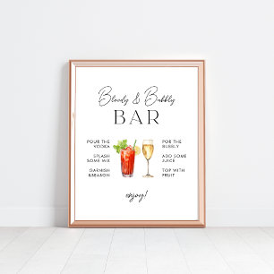 Bloody and Bubbly Bar Wedding Sign