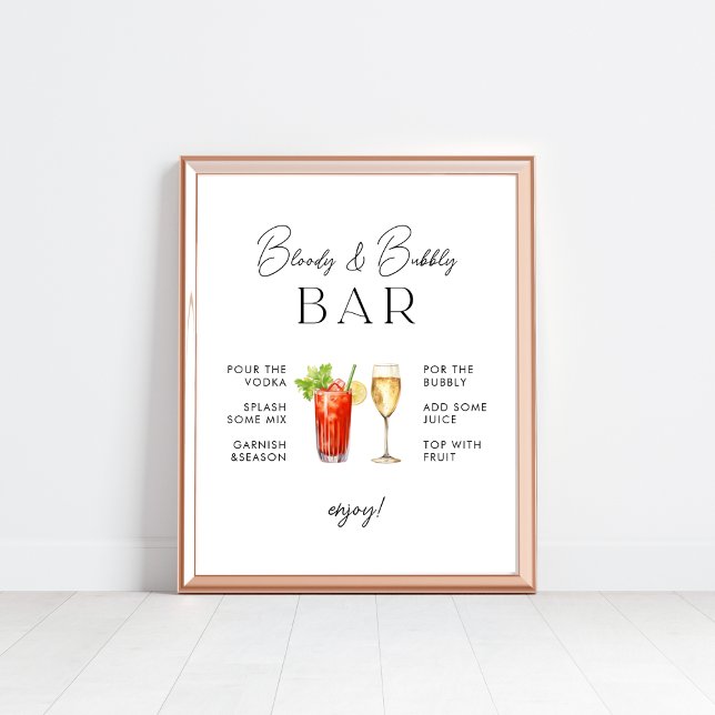Bloody and Bubbly Bar Wedding Sign (Creator Uploaded)