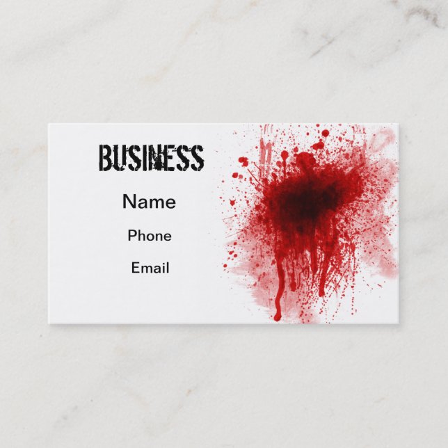 Bloody Business Business Card (Front)