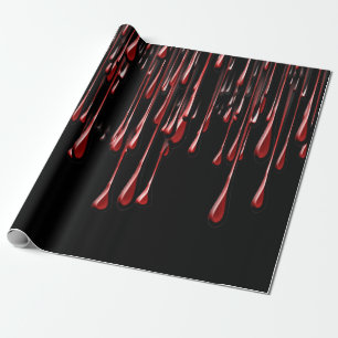 Bloody Drips Halloween Decorating Wrapping Paper