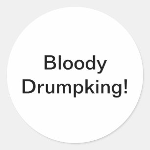 Bloody Drumpking! Jeff Hankamer Artjunkhaus Comic Classic Round Sticker