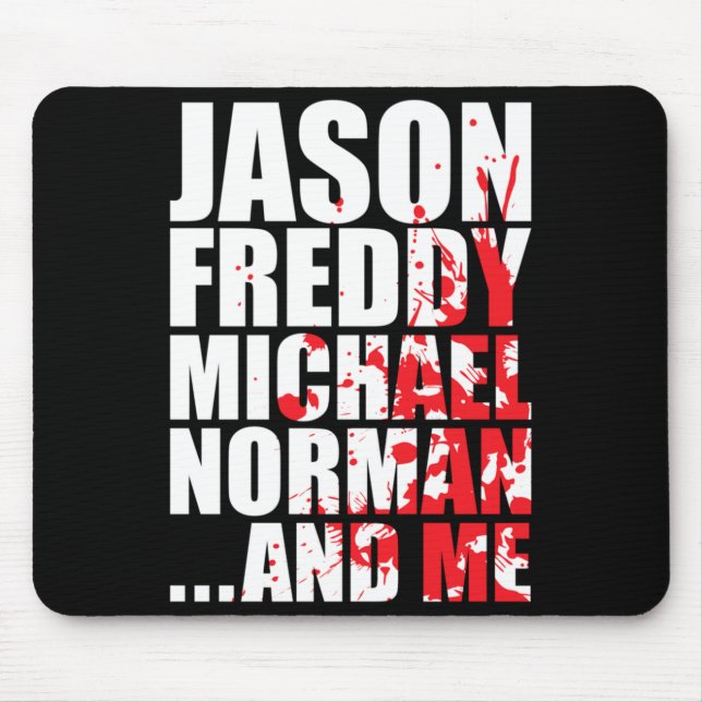 Bloody Halloween Famous Serial Slasher Killer Mouse Pad (Front)