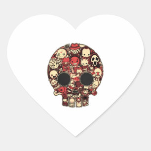 Bloody halloween heart sticker