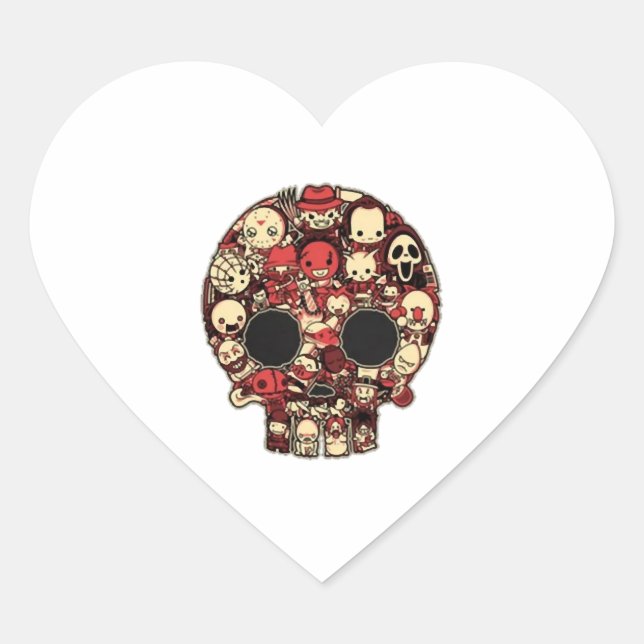 Bloody halloween heart sticker (Front)