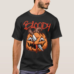 Bloody Halloween Pumpkin streetwear T-Shirt