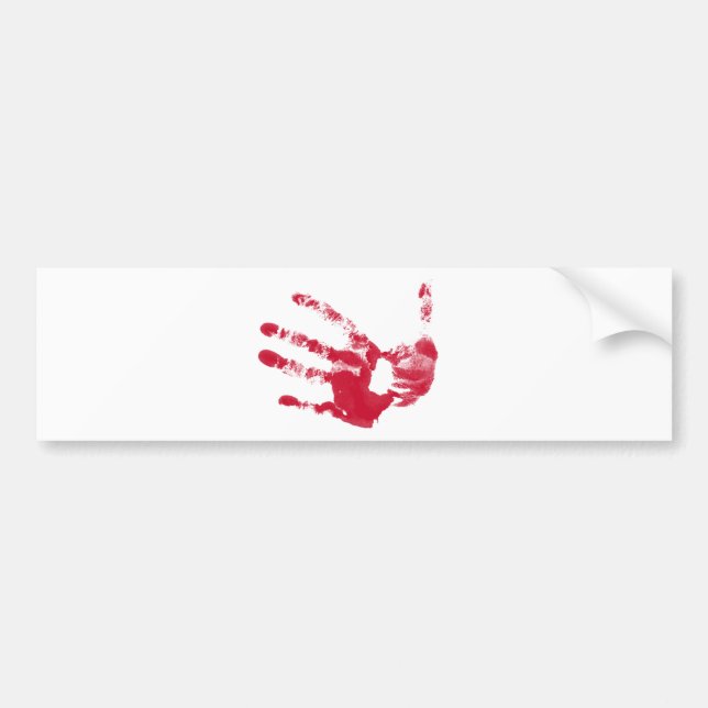 Bloody Hand Bumper Sticker (Front)