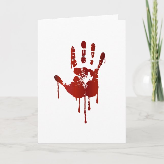 Bloody hand card (Front)