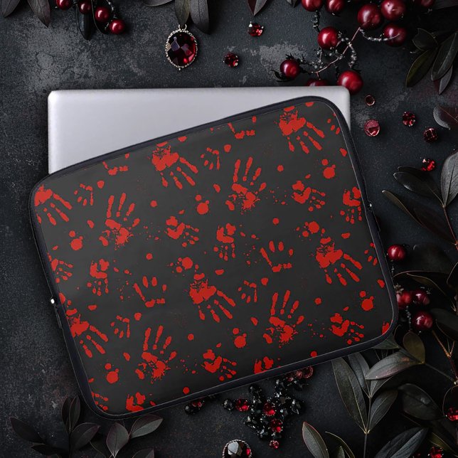 Bloody Hand print Laptop Sleeve (Creator Uploaded)