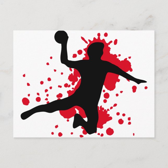bloody handball dodgeball postcard (Front)