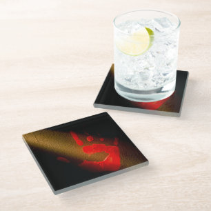 Bloody Handprint Glass Coaster