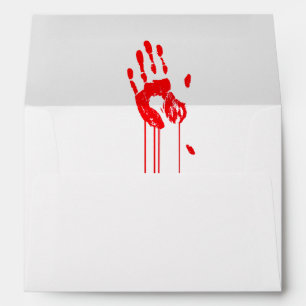 Bloody Handprint Halloween Envelope