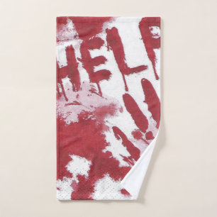 bloody help hand towel