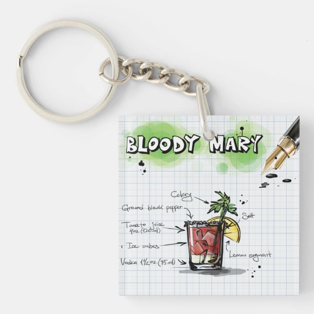 Bloody Mary Acrylic Keychain (Front)