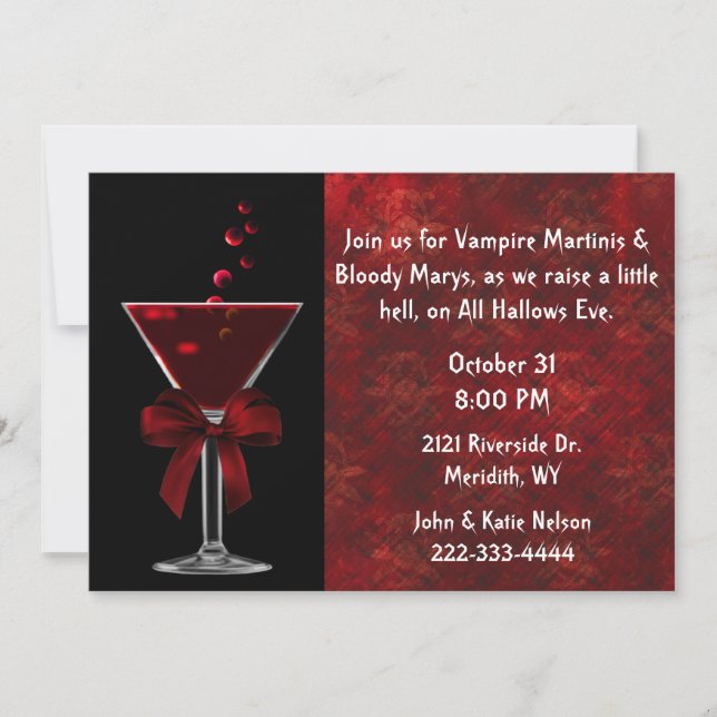 Bloody Mary All Hallows Eve Party Invitaton Invitation (Front)