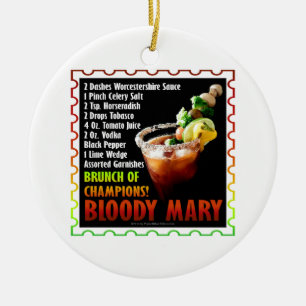 BLOODY MARY, Brunch of Champions Ceramic Tree Decoration