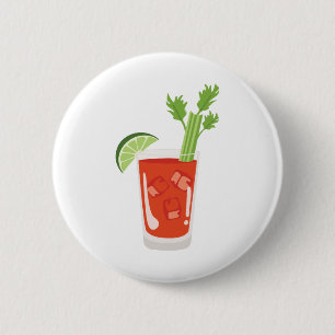 Bloody Mary Cocktail 6 Cm Round Badge