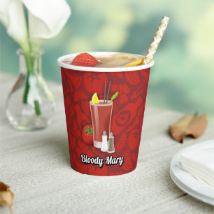 Bloody Mary Cocktail Paper Cups
