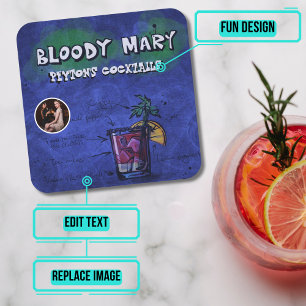 Bloody Mary Cocktail Party Square Paper Coaster