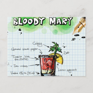 Bloody Mary Cocktail Postcard
