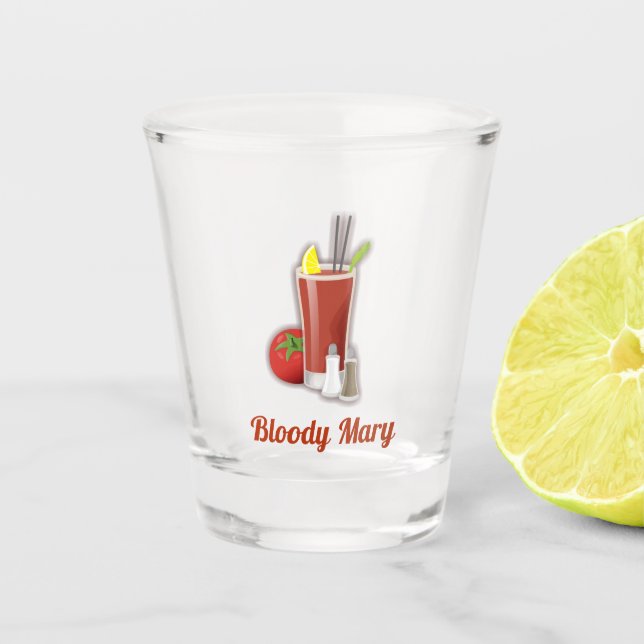 Bloody Mary Cocktail Shot Glass (Front)