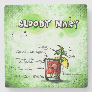 Bloody Mary Drink Recipe Stone Coaster