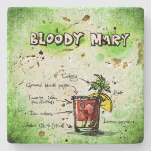 Bloody Mary Drink Recipe Stone Coaster