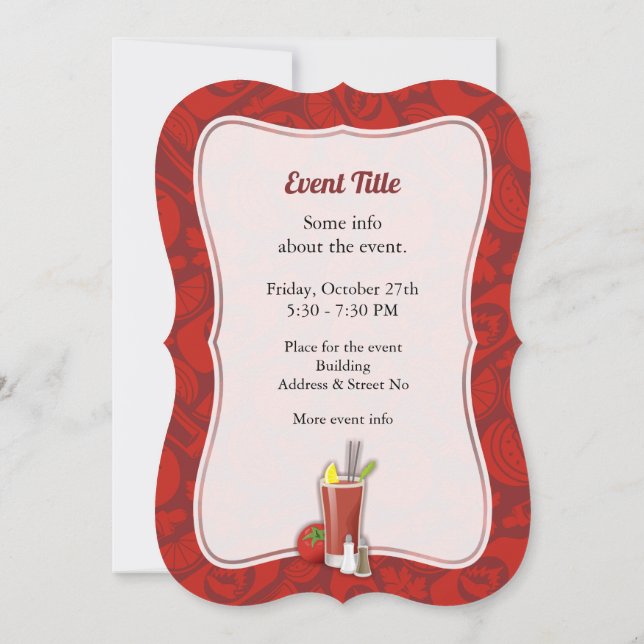 Bloody Mary Invitation (Back)