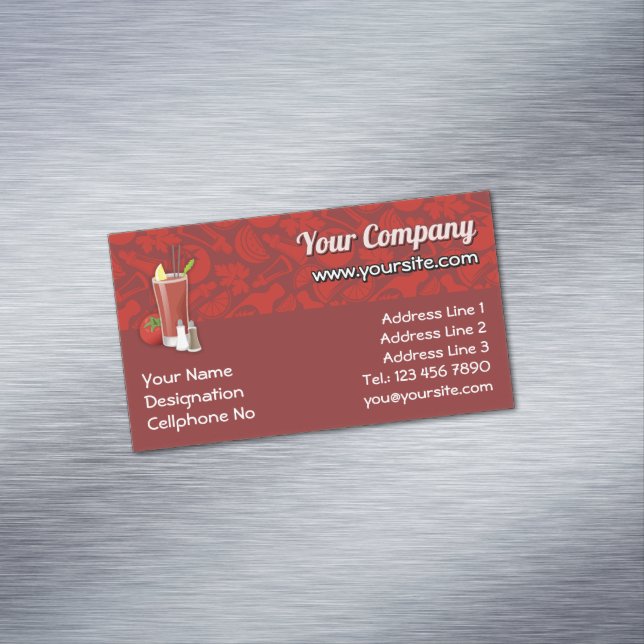 Bloody Mary Magnetic Business Card (In Situ)
