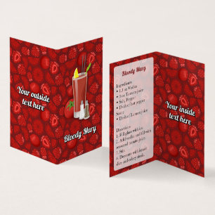 Bloody Mary Recipe Business Card