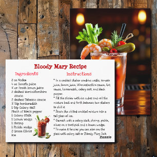 Bloody Mary Recipe Card