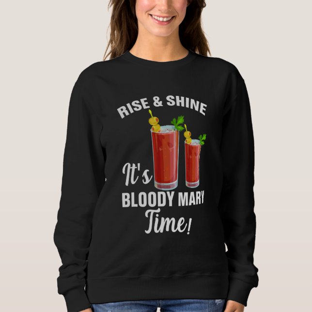Bloody Mary Time Cute Cocktail  Girls Women Dress Sweatshirt (Front)
