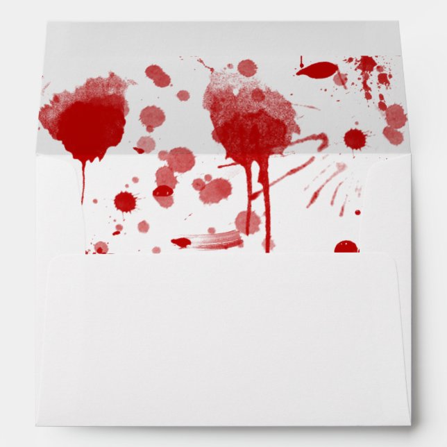 Bloody Mess Drips Splatters Custom Colour BG Envelopes (Back (Bottom))